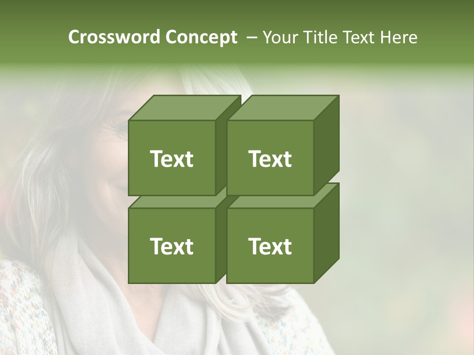 A Woman With Gray Hair Is Smiling For The Camera PowerPoint Template