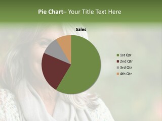 A Woman With Gray Hair Is Smiling For The Camera PowerPoint Template