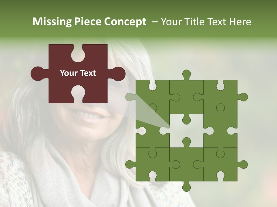 A Woman With Gray Hair Is Smiling For The Camera PowerPoint Template