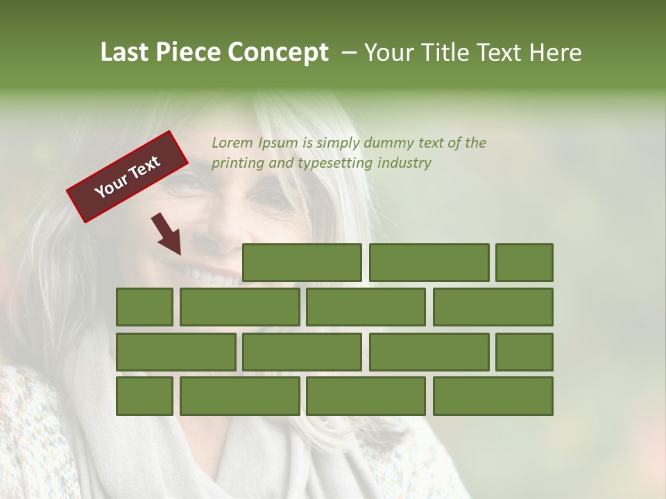 A Woman With Gray Hair Is Smiling For The Camera PowerPoint Template