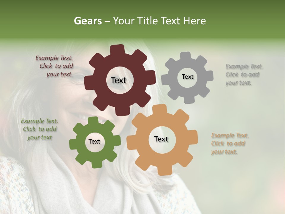 A Woman With Gray Hair Is Smiling For The Camera PowerPoint Template