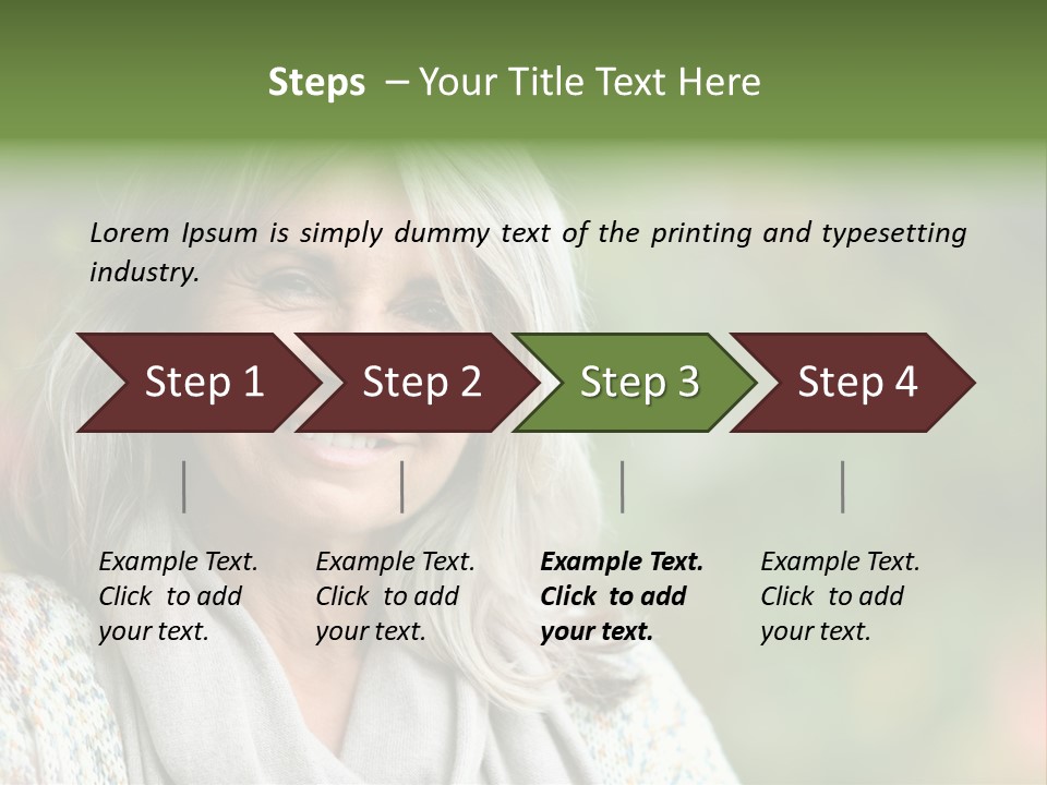 A Woman With Gray Hair Is Smiling For The Camera PowerPoint Template