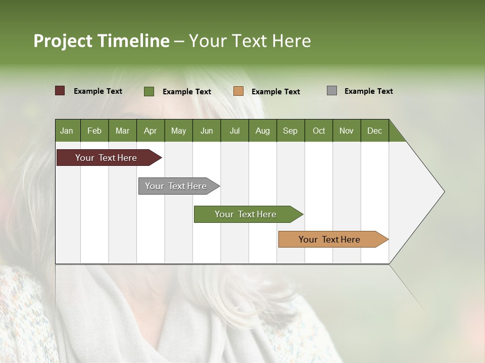A Woman With Gray Hair Is Smiling For The Camera PowerPoint Template