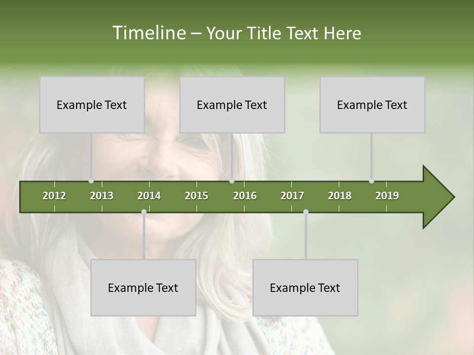 A Woman With Gray Hair Is Smiling For The Camera PowerPoint Template