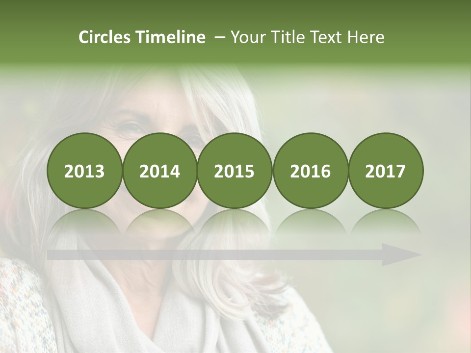 A Woman With Gray Hair Is Smiling For The Camera PowerPoint Template