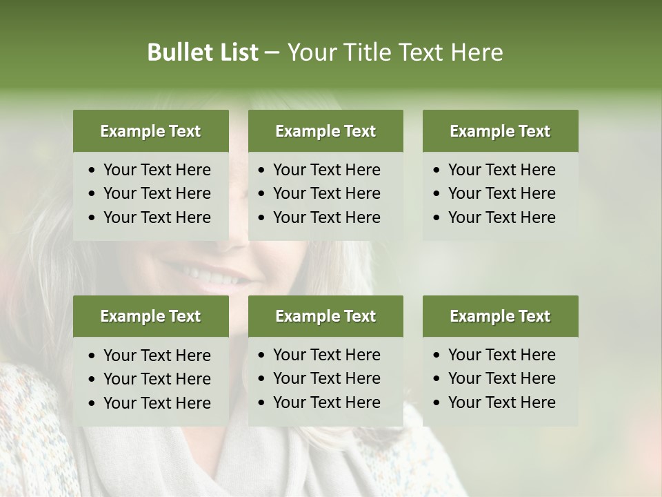 A Woman With Gray Hair Is Smiling For The Camera PowerPoint Template