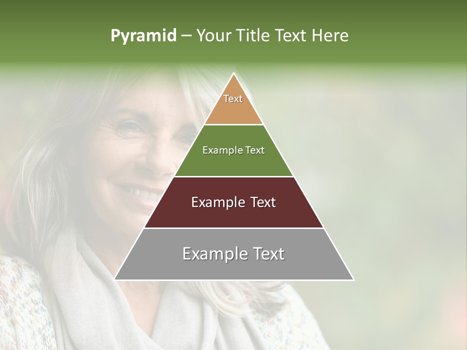 A Woman With Gray Hair Is Smiling For The Camera PowerPoint Template