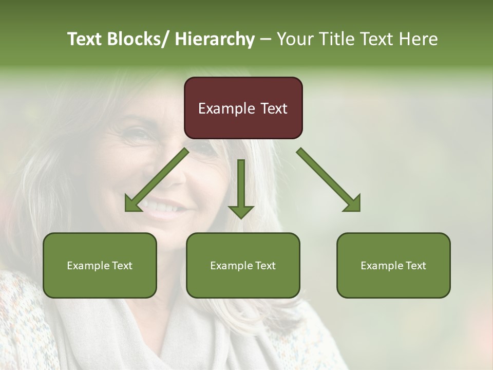 A Woman With Gray Hair Is Smiling For The Camera PowerPoint Template