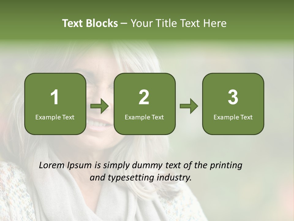 A Woman With Gray Hair Is Smiling For The Camera PowerPoint Template