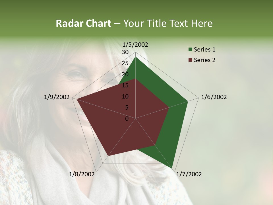 A Woman With Gray Hair Is Smiling For The Camera PowerPoint Template