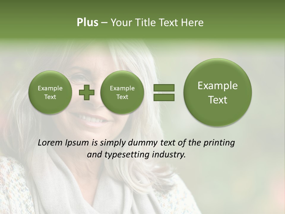 A Woman With Gray Hair Is Smiling For The Camera PowerPoint Template