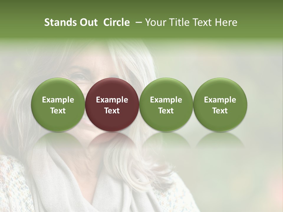 A Woman With Gray Hair Is Smiling For The Camera PowerPoint Template