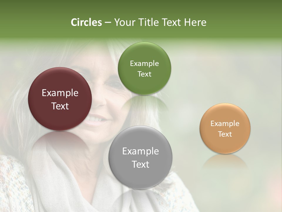 A Woman With Gray Hair Is Smiling For The Camera PowerPoint Template