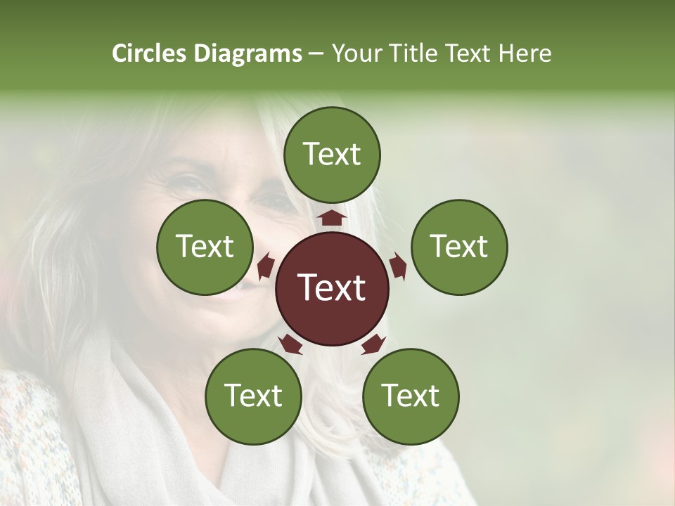 A Woman With Gray Hair Is Smiling For The Camera PowerPoint Template