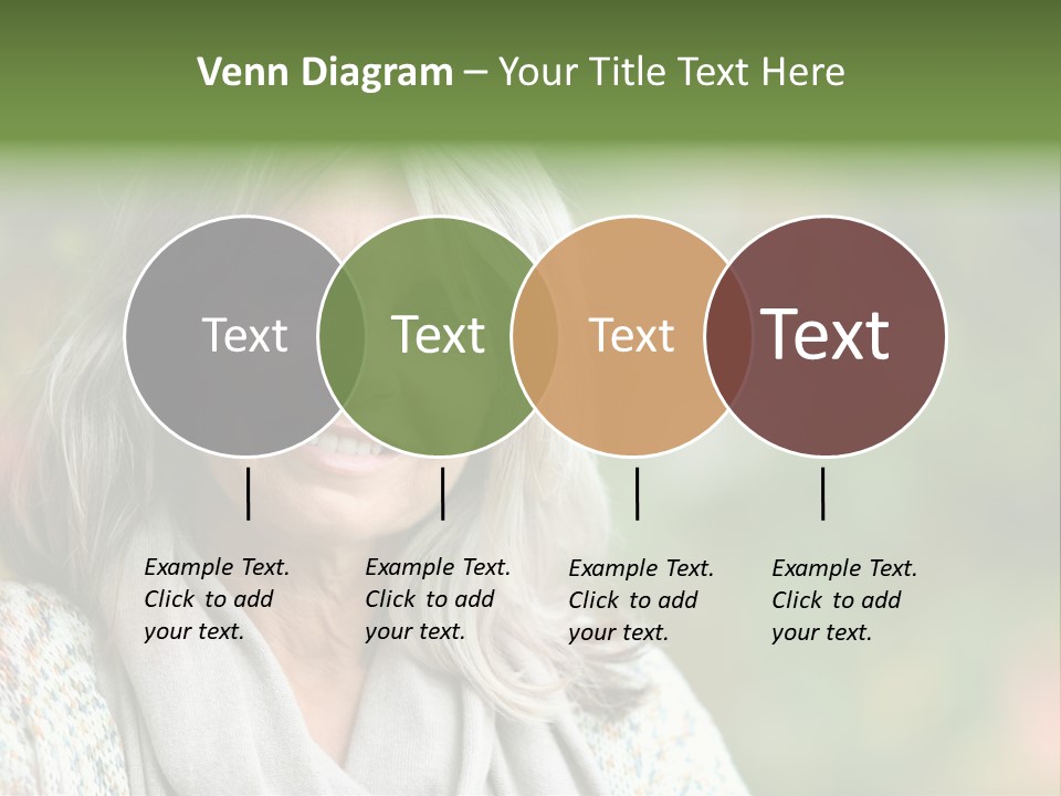 A Woman With Gray Hair Is Smiling For The Camera PowerPoint Template