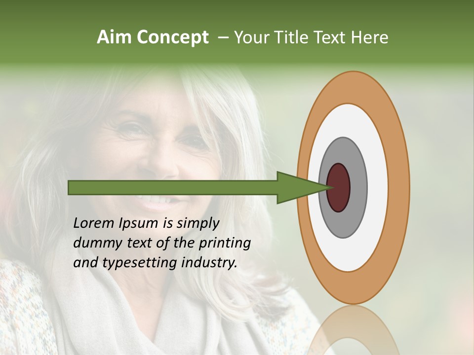 A Woman With Gray Hair Is Smiling For The Camera PowerPoint Template