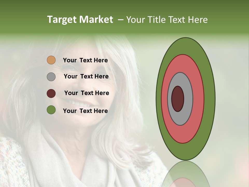 A Woman With Gray Hair Is Smiling For The Camera PowerPoint Template