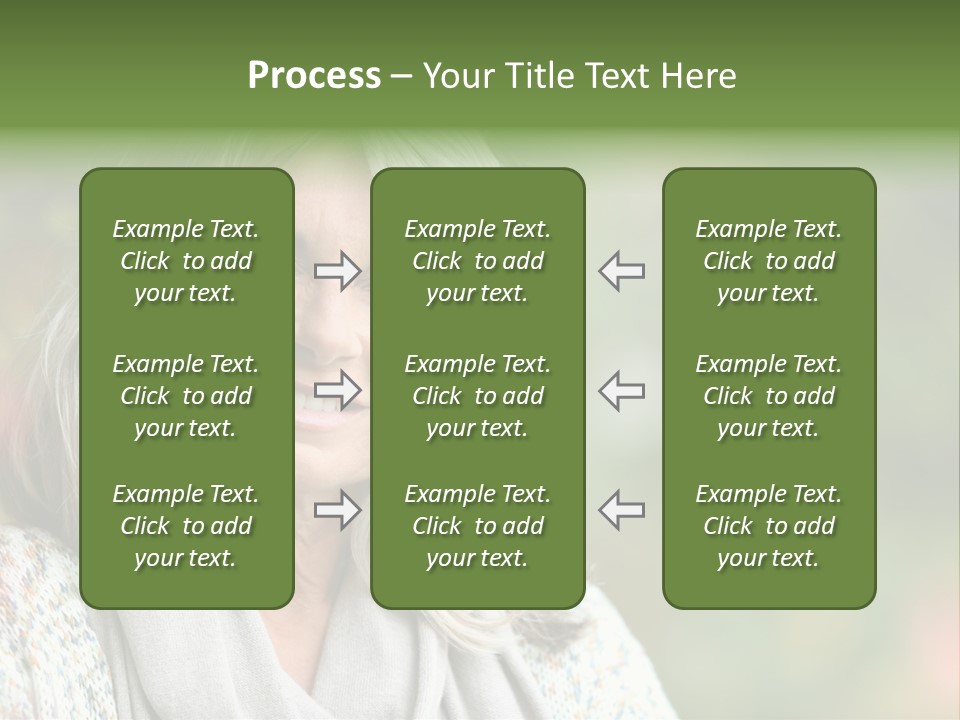 A Woman With Gray Hair Is Smiling For The Camera PowerPoint Template