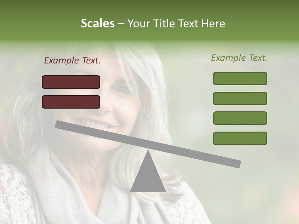 A Woman With Gray Hair Is Smiling For The Camera PowerPoint Template