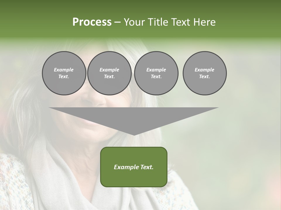 A Woman With Gray Hair Is Smiling For The Camera PowerPoint Template