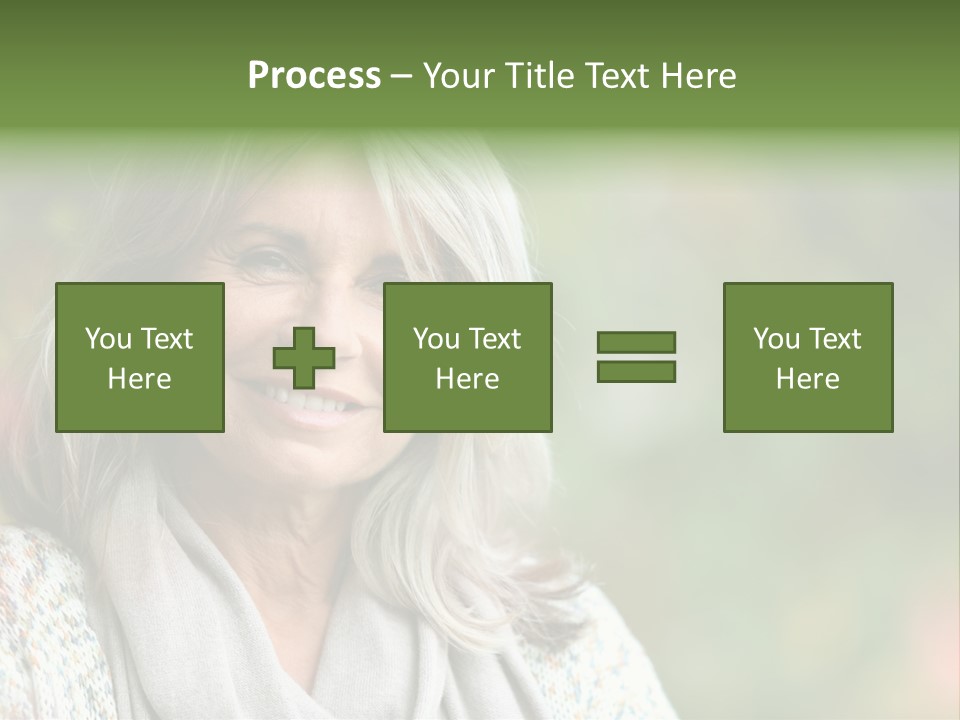 A Woman With Gray Hair Is Smiling For The Camera PowerPoint Template