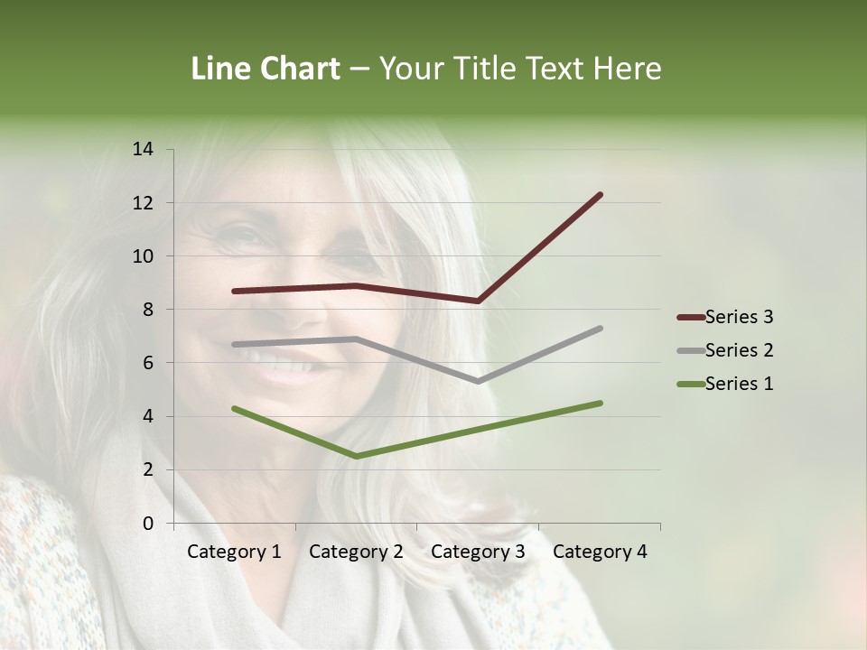 A Woman With Gray Hair Is Smiling For The Camera PowerPoint Template