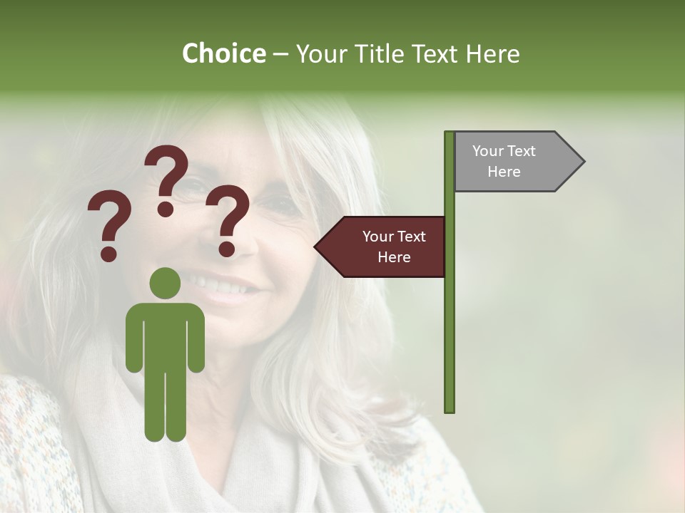 A Woman With Gray Hair Is Smiling For The Camera PowerPoint Template