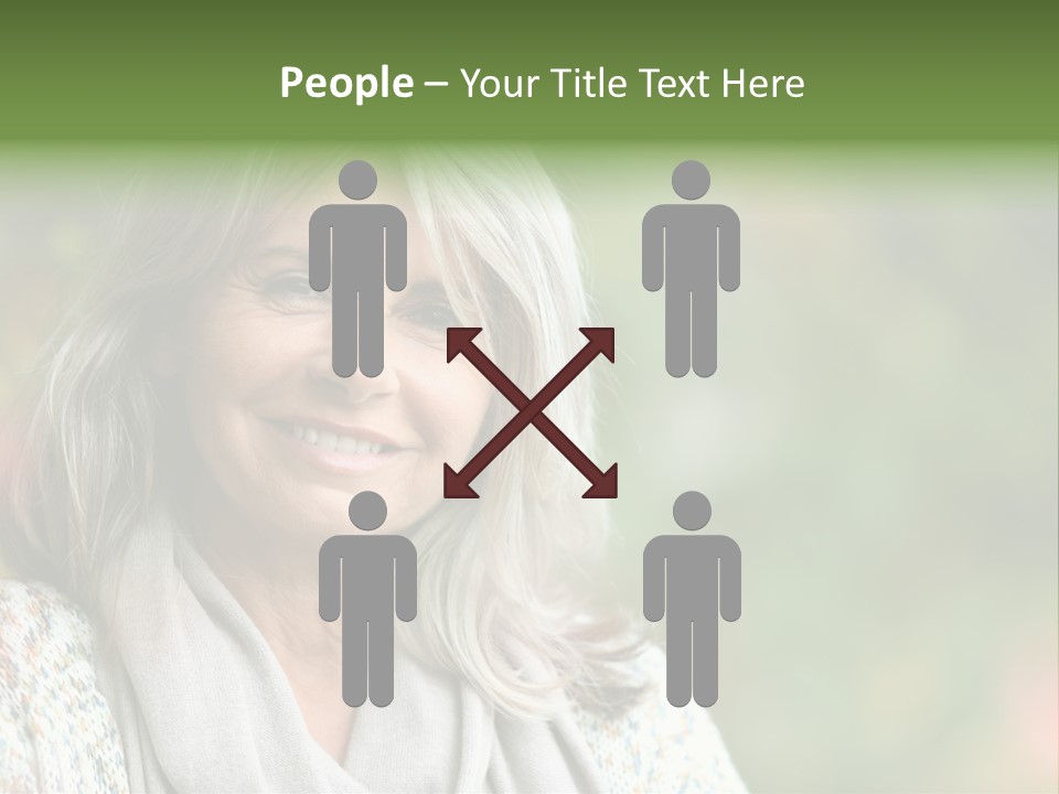 A Woman With Gray Hair Is Smiling For The Camera PowerPoint Template