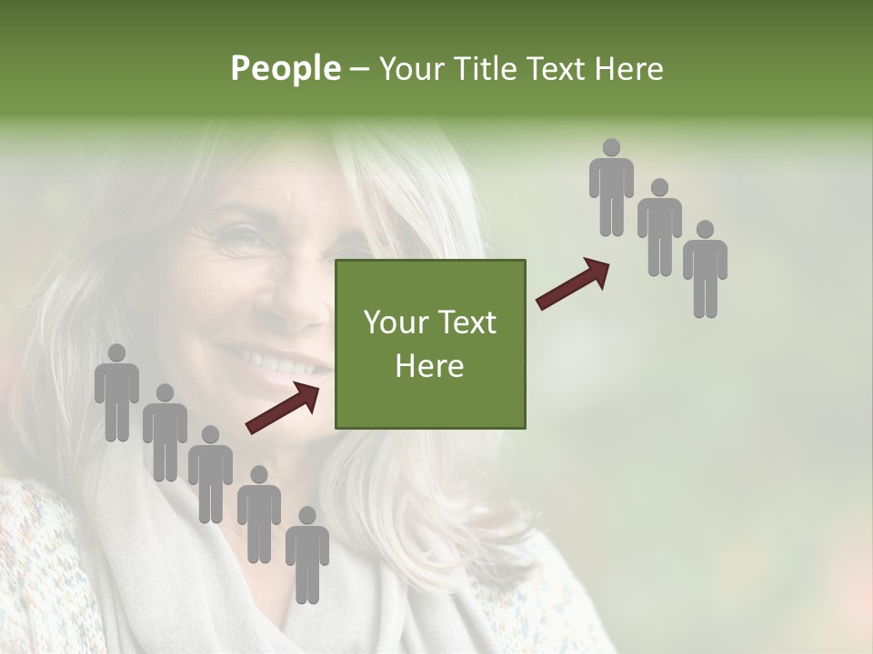 A Woman With Gray Hair Is Smiling For The Camera PowerPoint Template