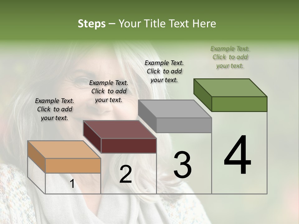 A Woman With Gray Hair Is Smiling For The Camera PowerPoint Template