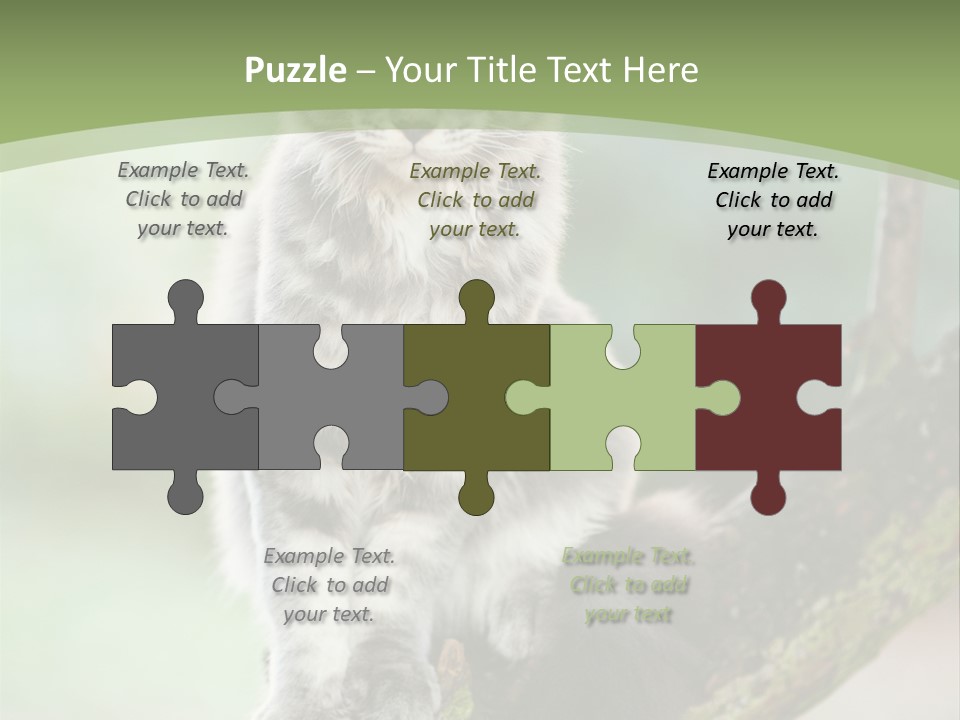 A Cat Sitting On A Tree Branch Powerpoint Template PowerPoint Template