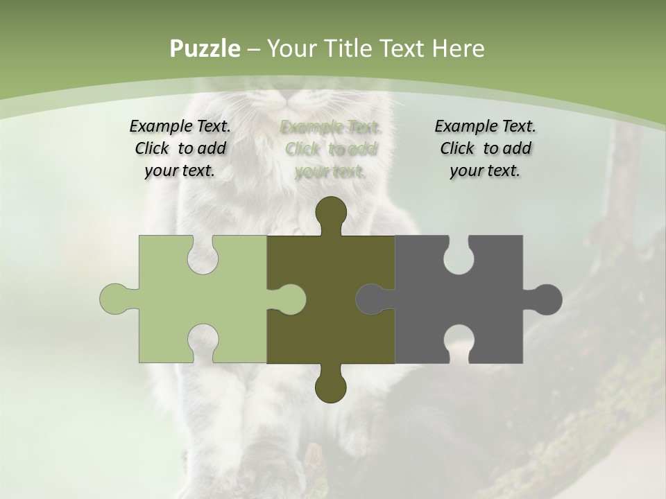 A Cat Sitting On A Tree Branch Powerpoint Template PowerPoint Template