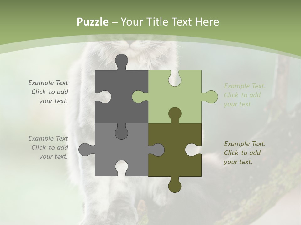 A Cat Sitting On A Tree Branch Powerpoint Template PowerPoint Template