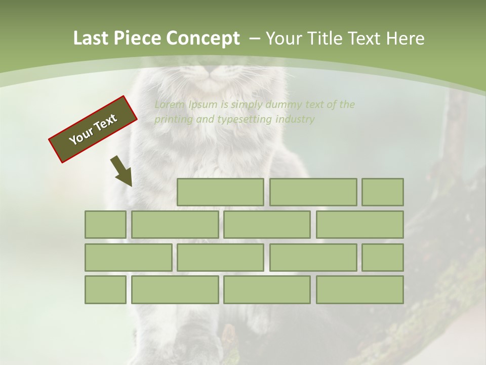 A Cat Sitting On A Tree Branch Powerpoint Template PowerPoint Template