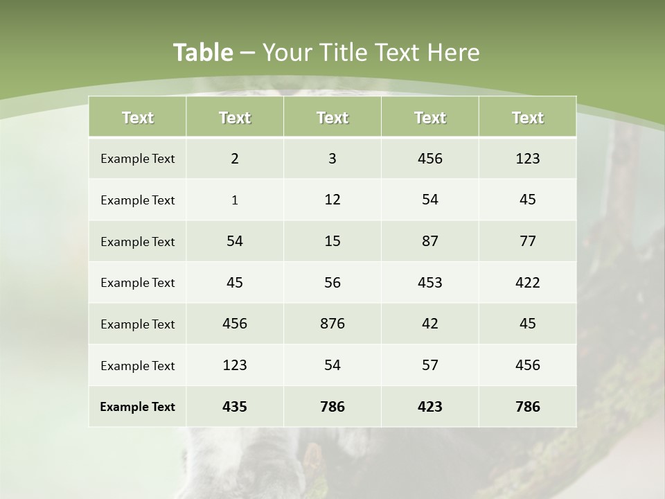 A Cat Sitting On A Tree Branch Powerpoint Template PowerPoint Template