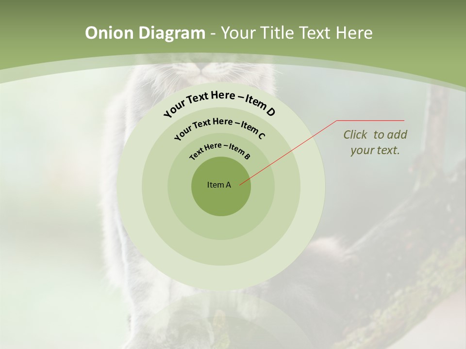 A Cat Sitting On A Tree Branch Powerpoint Template PowerPoint Template