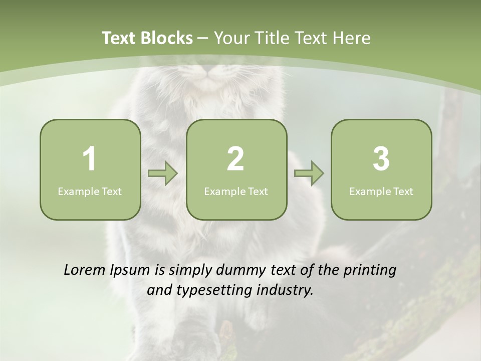 A Cat Sitting On A Tree Branch Powerpoint Template PowerPoint Template