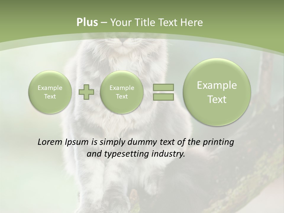 A Cat Sitting On A Tree Branch Powerpoint Template PowerPoint Template