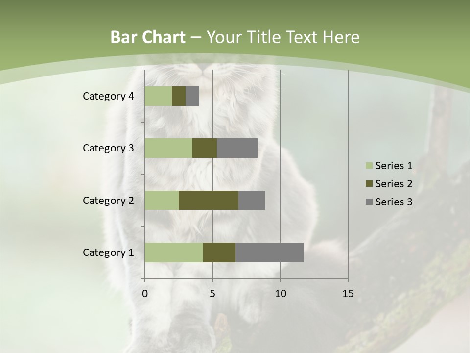 A Cat Sitting On A Tree Branch Powerpoint Template PowerPoint Template