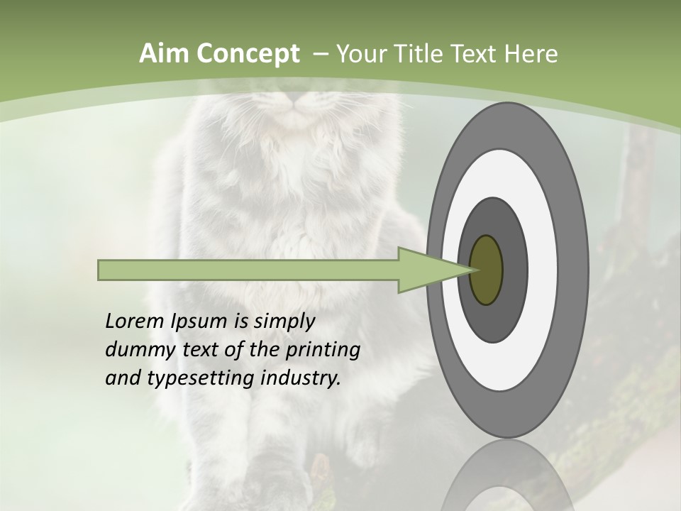 A Cat Sitting On A Tree Branch Powerpoint Template PowerPoint Template