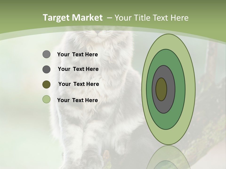 A Cat Sitting On A Tree Branch Powerpoint Template PowerPoint Template