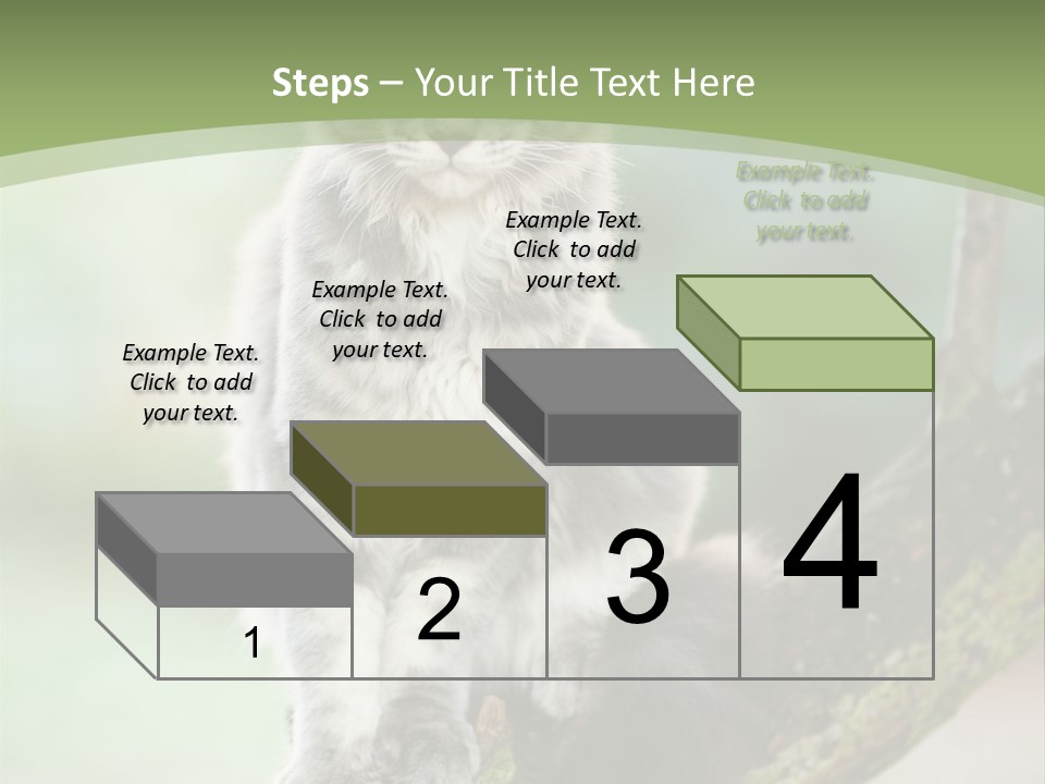 A Cat Sitting On A Tree Branch Powerpoint Template PowerPoint Template