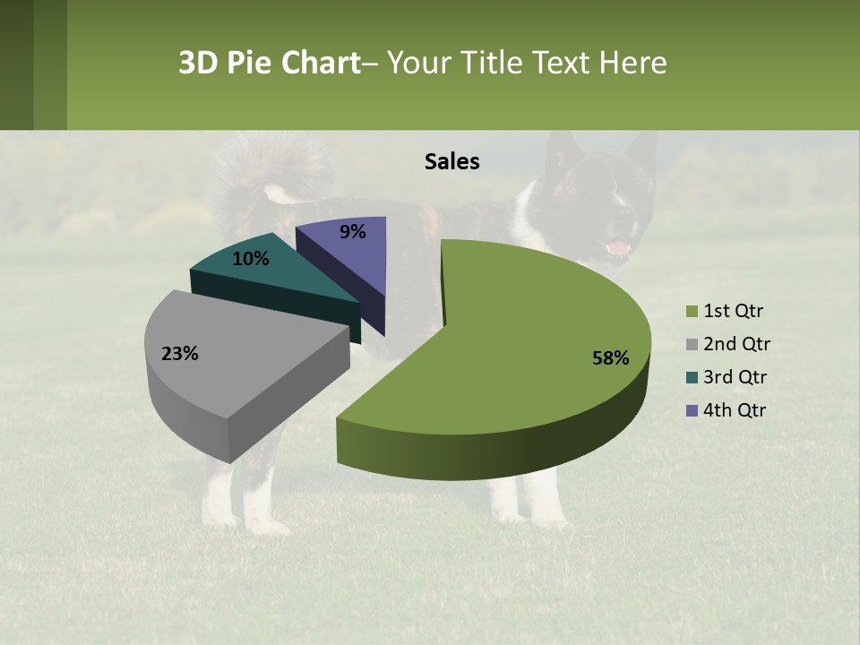 A Brown And White Dog Standing On Top Of A Lush Green Field PowerPoint Template