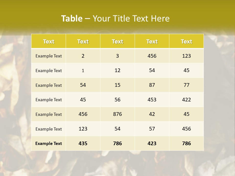 A Gray Cat Standing On Top Of A Pile Of Leaves PowerPoint Template