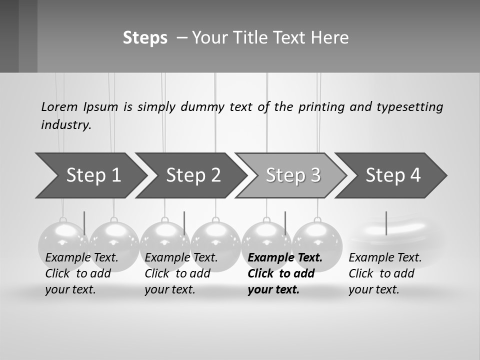 A Group Of Balls Hanging From Strings In A Room PowerPoint Template