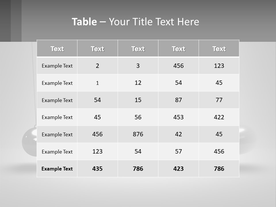A Group Of Balls Hanging From Strings In A Room PowerPoint Template