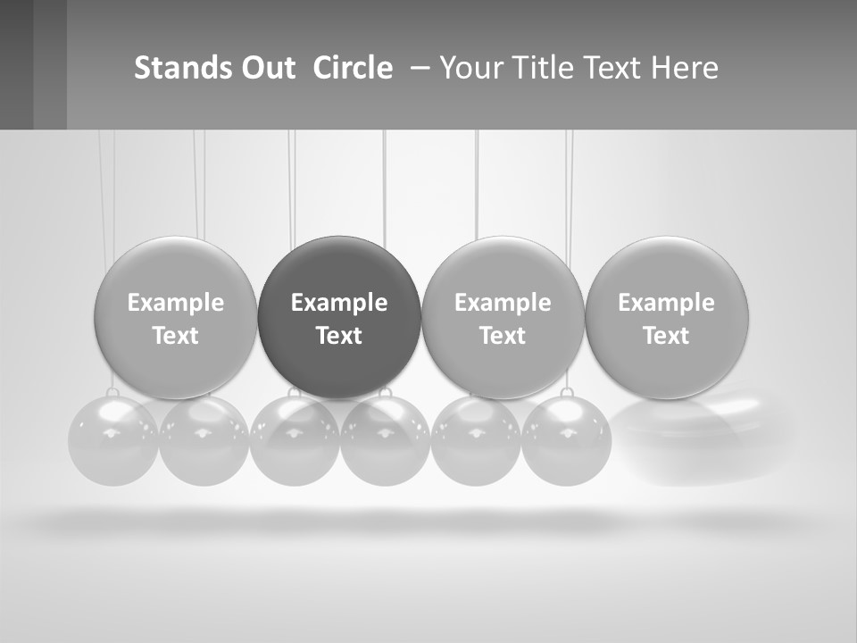 A Group Of Balls Hanging From Strings In A Room PowerPoint Template