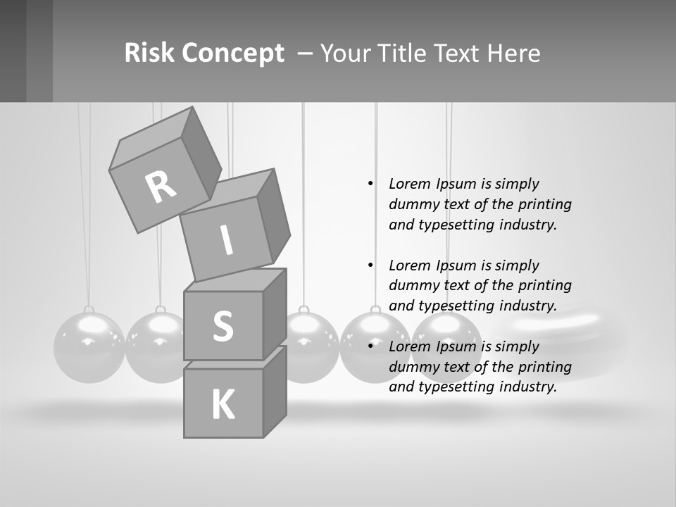 A Group Of Balls Hanging From Strings In A Room PowerPoint Template