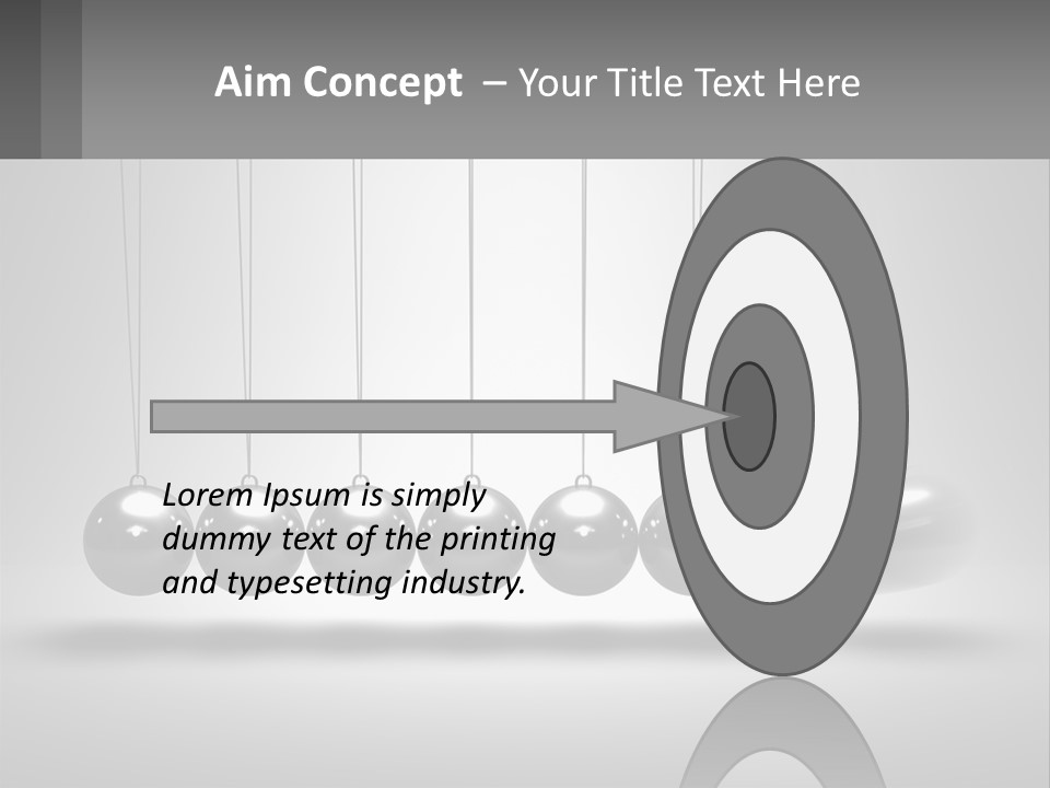 A Group Of Balls Hanging From Strings In A Room PowerPoint Template