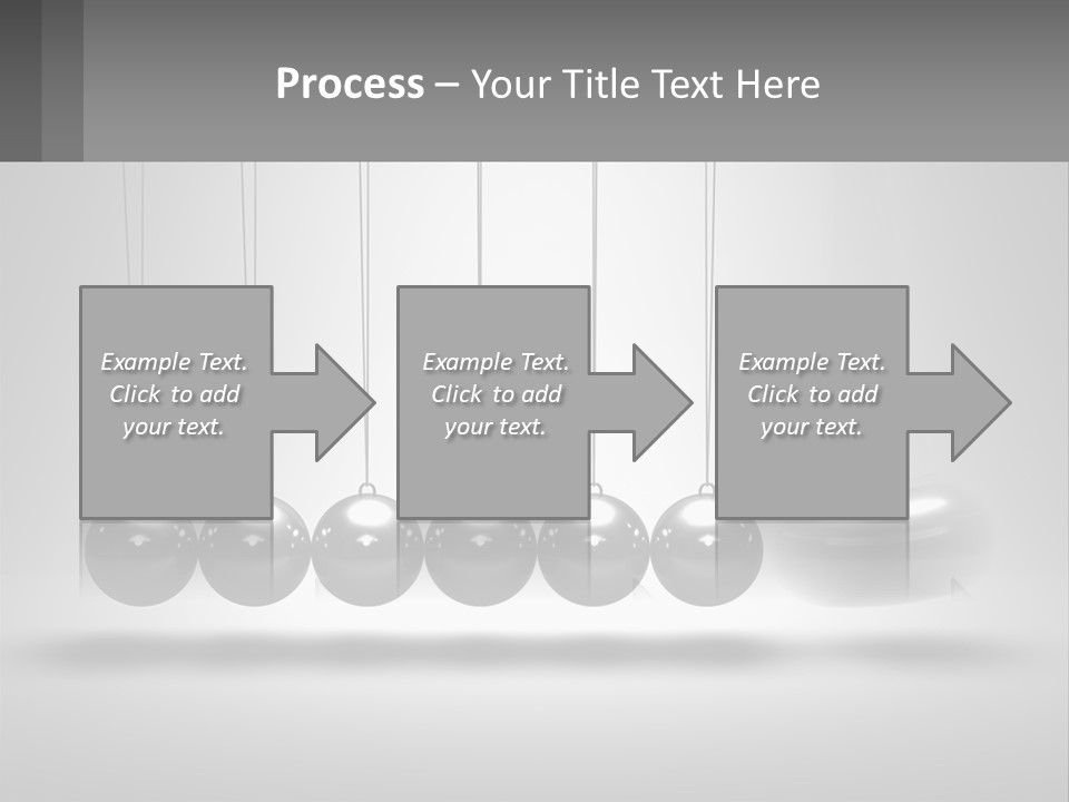 A Group Of Balls Hanging From Strings In A Room PowerPoint Template